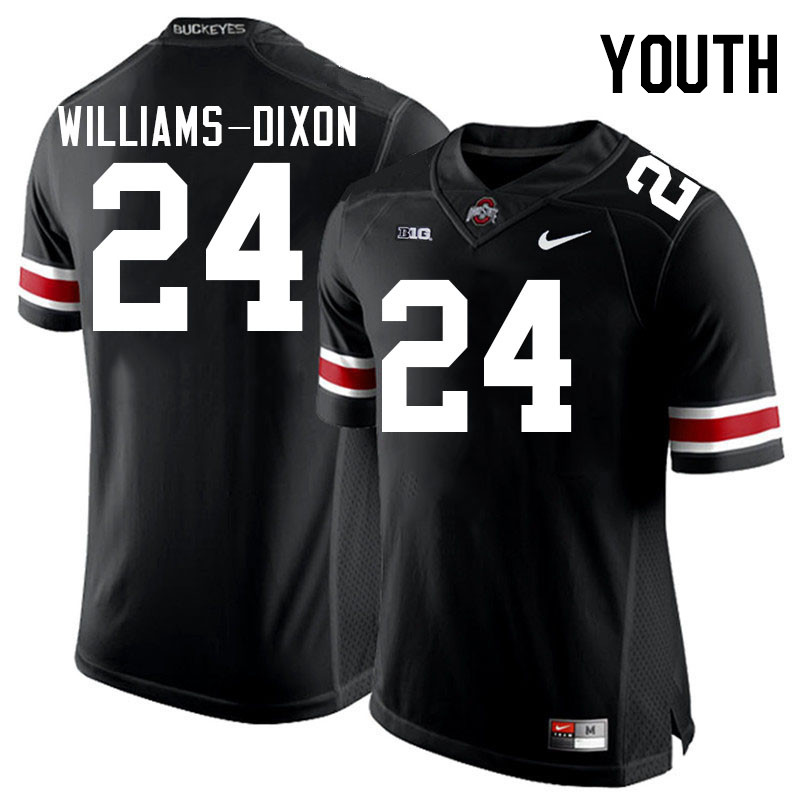 Ohio State Buckeyes Sam Williams-Dixon Youth #24 Authentic Black College Football Jersey 2404YAXA2